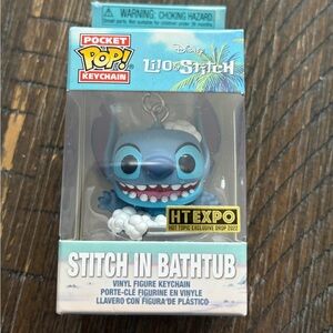 Funko Pocket Pop! Keychain - Stitch in Bathtub (Blue) HT EXPO EXCLUSIVE